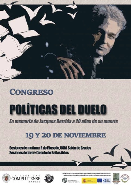 Congreso: Políticas del duelo. Homenaje a Jacques Derrida