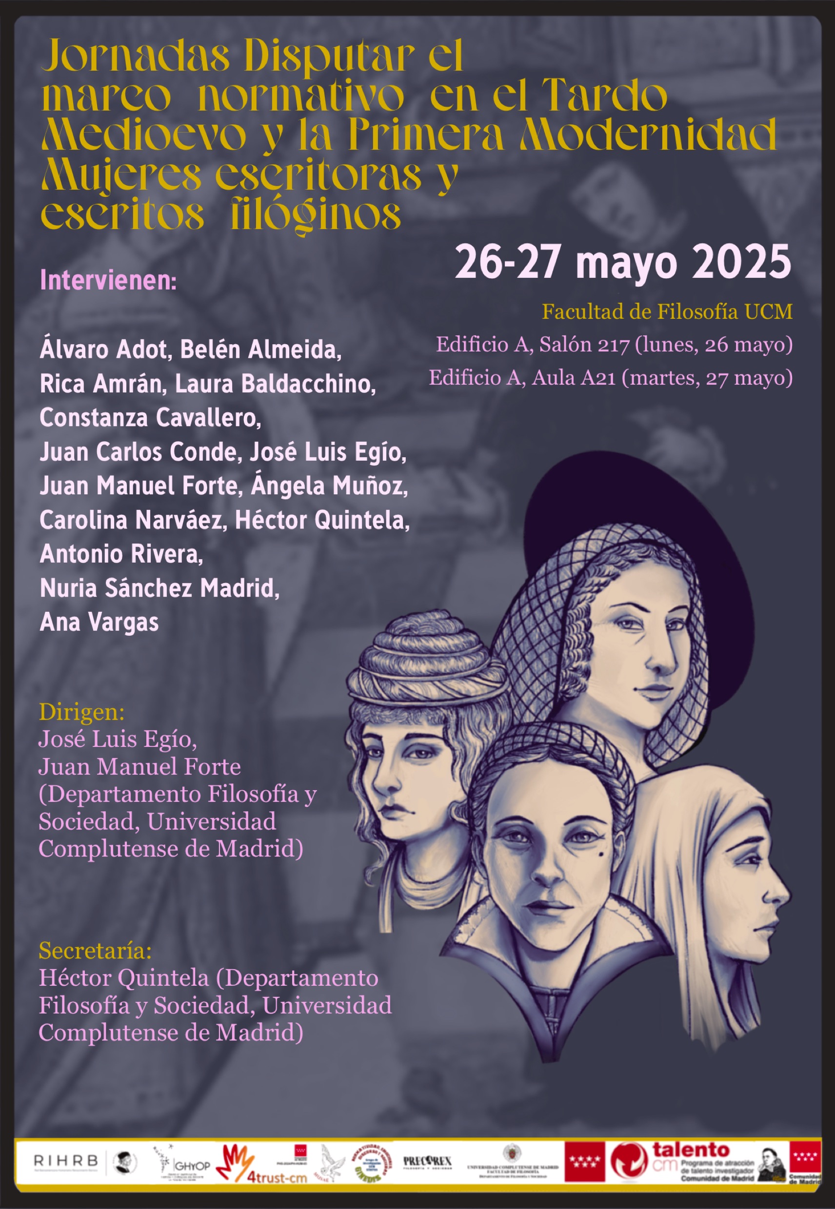 Jornadas: Disputar el marco normativo en el Medioevo y la Modernidad. Mujeres escritoras y escritos filóginos