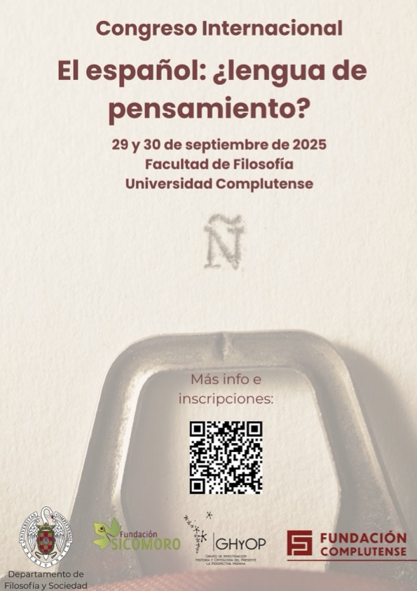 Congreso Internacional: ¿El español como lengua de pensamiento?