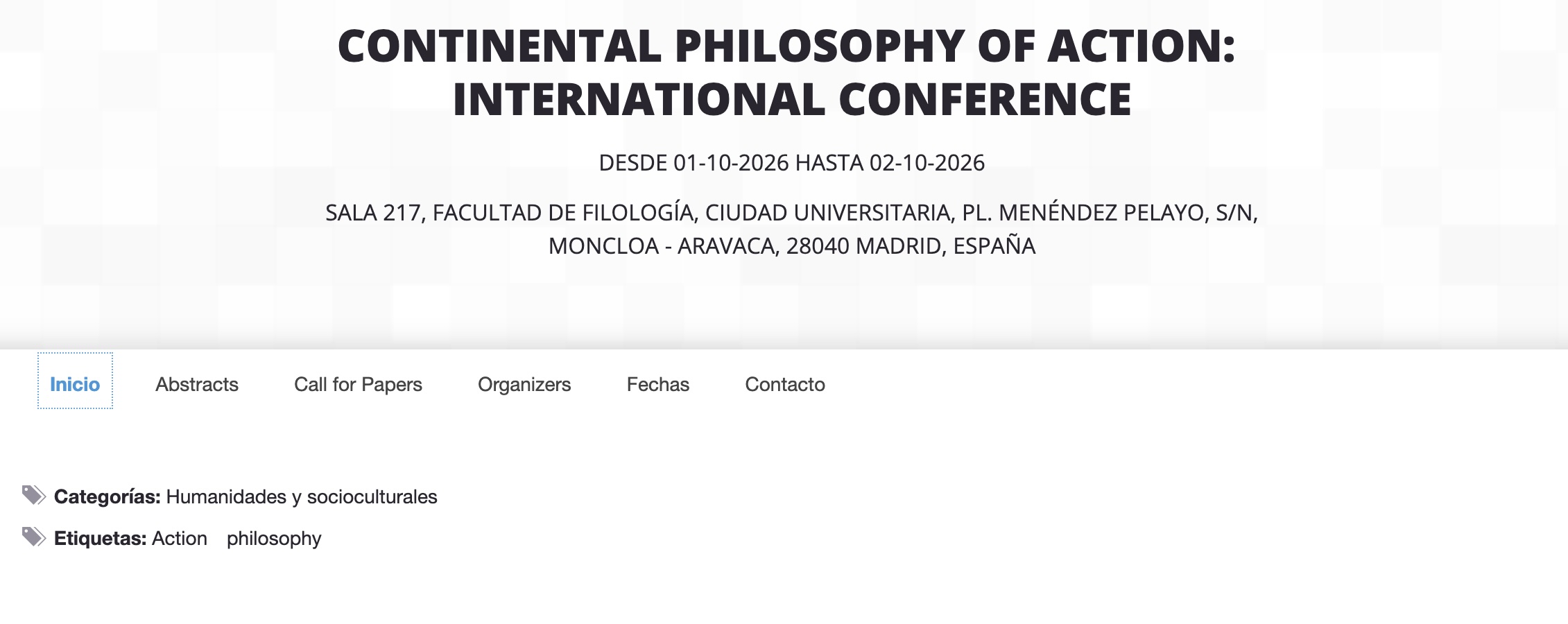 Continental Philosophy of Action. International Conference